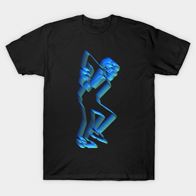 3D Neon Rudeboy Ska Man Design T-Shirt by DankFutura